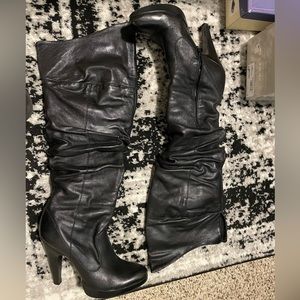 Jessica Simpson leather over the knee boots